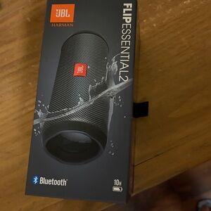 JBL Black Portable Bluetooth Speaker with Red Logo